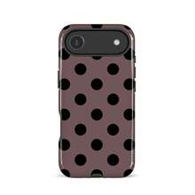Brown And Blue Polka Dot Phone Case - Shock-Proof Phone Case, Suitable For IPhone 17/16/15/14/13/12/11 Pro Max/Pro Plus/12 Mini/13 Mini, And Galaxy S26 S25 S24 S23 S22 S21 Plus Ultra Phone Cases,International Version, Not The Domestic Version - Brown Background With Black Dots - View 2