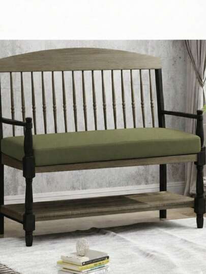 Cojín para banco resistente a los rayos UV para interiores y exteriores - Negro, 100*50*8 Cm | Cojín para silla fabricado en Turquía