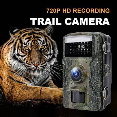 2-Zoll Bildschirm Jagdkamera, HD Wildtier Überwachungskamera mit IP66 Wasserdichtigkeit, 10m Nachtsicht PIR Sensor, 0,8s Bewegungsaktivierung, geeignet für Outdoor Wildtierbeobachtung und Tarnung