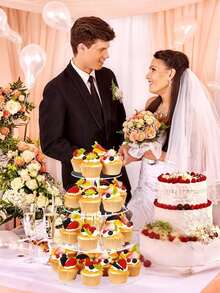 1pc Transparent Acrylic 2-6 Tier Cupcake Stand/Display Rack, High Clarity Acrylic Material, Detachable Multi-Tier Trays, Multi-Tier Display Rack, Reusable Multi-Tier Cupcake Tower, Multi-Tier Dessert Stand, Plastic Cupcake Tower, Display Rack, Macaron Display Rack, Cupcake Holder, Minimalist Cake Stand, Modern Dessert Tower, Cake Table Rack, Lollipop Cake Stand, Multi-Tier Cupcake Tree Tower, Multi-Purpose Dessert Rack, Cake Display Rack - Multicolor - View 3