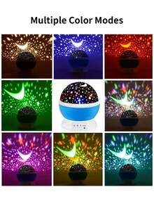 1 Đèn Ngủ Máy Chiếu Ngôi Sao, Đèn Máy Chiếu Mặt Trăng & Ngôi Sao, Xoay 360 Độ, Đèn Bàn Máy Chiếu Cosmos Đầy Sao Cho Phòng Ngủ Trang Trí Tiệc Quà Tặng Sinh Nhật - ánh sáng bầu trời đầy sao - Xem 10