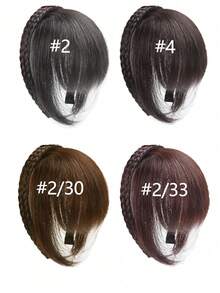 8 Inch Bangs Headband Wig, Integrated Braided Wig With Headband, Women Headband, Braided Headband, Bangs Wig - Multicolor - View 5