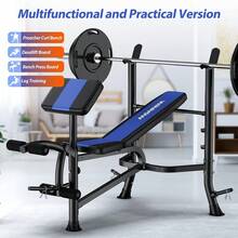 Adjustable Weight Bench With Leg Extension Home Training Gym Weight Lifting Bench Full-Body Workout Bench Bench Press - Black - View 7