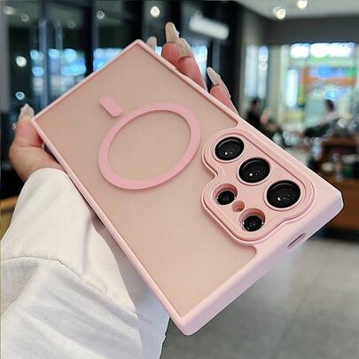 Premium Matte Magnetic Protective Phone Case For Galaxy S26 Ultra, S25 Ultra, S24, S23 FE Plus Ultra, A55, A56, A16, A17, A36 And More. Features Full Camera Protection, Integrated Lens Film, Soft Touch, Anti-Fingerprint, Wireless Charging, And Anti-Drop Design.