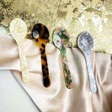 1入 棕色/米色/綠色/紫色可愛冰淇淋湯匙 甜點湯匙，復古蛋糕布丁魚子醬湯匙 果醬湯匙，生日派對甜點湯匙，裝飾道具 節日DIY飾品 節日用品 - 彩色 - 查看 8