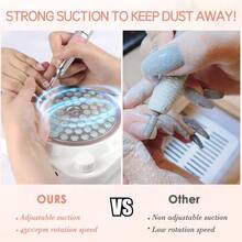 Portable Nail Dust Collector Acrylic Nails 48W Powerful Dust Collector Nails With Nail Duster Collector Vacuum With Adjustable Speed Dust Suction For Manicure Home Salon - F2-Vàng hồng 48W - Xem 7