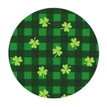 Leaves Clovers St. Patrick's Day Round Fitted Tablecloth With Elastic Edged, Circle Tablecover Waterproof  Household Table Cover For Outdoor Indoor Patio Kitchen,Home Kitchen Dining Camping Table Decor 40~50 In - Check Four-leaf Clover - View 2
