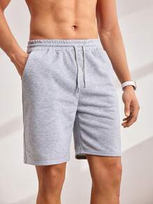 Driftmere 男士抽绳腰运动短裤 - 淺灰色 - 查看 5
