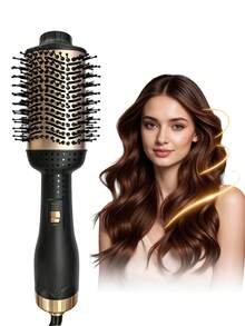 YTWO 三合一热风梳，奢华高品质热风梳，吹风机，蓬松造型，内卷，直发三合一，吹风梳二合一，卷发直发两用，吹风机，三档风力调节，专业热风造型器，强劲的吹风机和直发器，造型过程中不伤发质。 - 查看 5