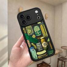 Phone Case/Cover Pickle Pattern Anti Fall Matte Finish Resists Stains Phone Case For IPhone 17/17AIR/17PRO/17PROMAX/16E/16/16PRO/16PLUS/16PROMAX/15/15PLUS/15PRO/15PROMAX/14/14PLUS/14PRO/14PROMAX/13/13mini/13PRO/13PROMAX/12/12mini/11/Plus/Pro/Max/7/8/SE/XS/XS MAX,For Samsung And For GalaxyA56/A54/A53/A52/A14/A15/A05S/A53/A34/S23/S23Ultra/S23FE/S24/S24FE/S24Ulatra/S25/S25FE/S25Ultra/S26/S26FE/S26Ultra/S21FE(Factory Wholesale Price),Valentine's Day, New Year's Day, New Year's Day, Easter, Labor Day, St. Patrick's Day - màu đen - Xem 3