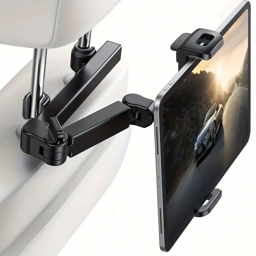 车载平板电脑支架，头枕平板电脑安装支架，兼容Pro Air Mini、Galaxy Tabs以及其他4.7-12.9英寸手机和平板电脑等设备