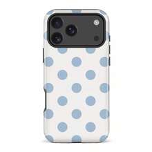 White Background With Blue Dots