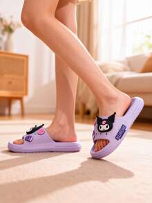 SANRIO 三丽鸥  &  &  & Melody 女童拖鞋，卡通鞋，防滑，可爱卡通室内浴室沐浴鞋，沙滩鞋，儿童 | 三丽鸥鞋 - 淡紫色 - 查看 3