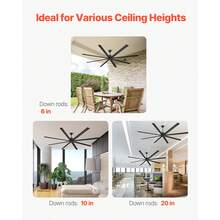 Ceiling Fan - 8 أجنحة من الألومنيوم - مشاهدة 6