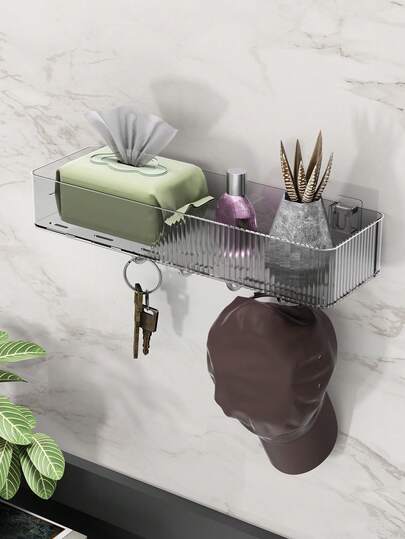 رفوف جدارية كبيرة السعة مناسبة للحمامات والمطابخ، توفر المساحة، سهلة التركيب، رفوف تخزين لتنظيم مستحضرات التجميل والمواد الصحية والأشياء المتنوعة