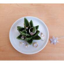Aloe Ring Holder,Cactus Ring Dish,Jewelry Holder Trinket Tray For Rings Organizer - 白色 - 查看 6
