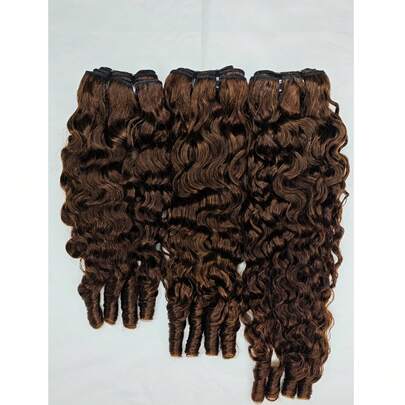 funky girl 1 束 Pix 卷曲真人发接发，越南原装螺旋卷发编织