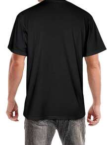 camisetas para hombre  [Heavyweight |   [Anime Japonés] Camiseta de Anime Japonés con Estampado de Gato |   Camiseta Casual de Manga Corta con Cuello Redondo y Estampado de Manga Kurocat par - Negro - Ver 2