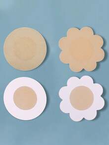 Nipple Covers For Women Invisible Nipple Tape Disposable Hypoallergenic Disposable Adhesive Nipple Pasties No-Show Breast Petals Stickers For Backless Dresses Wedding Gowns And Summer Tops Women's Lingerie Underwear Accessories Travel Essential For Outdoor Beach Office Back To School - Champagne - View 4