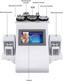 ¡RecomendadoMaquina De Cavitación 6 En 1, 40k Máquina Del Cuidado Piel, Masajeador de Belleza para Cuerpo y Rostro, Adecuado para Cuello, Cintura, Muslos y Glúteos, para El hogar y El Salón de Belleza¡Top de Temporada - 1 - Ver 2