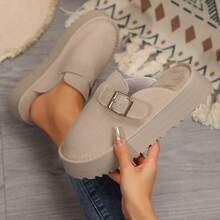 Round Toe Womens Shoes Casual Comfortable Lightweight Flats For Female Daily Wear - Màu be - Xem 2