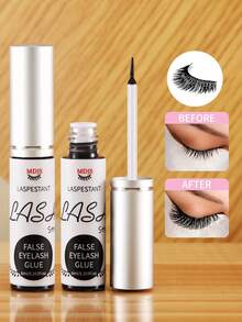 1pc 6ml Black Lash Adhesive, Ultra Strong Hold Professional False Eyelash Glue, Latex Free Waterproof Extension Bond For White Strip Lashes, Fast Drying & Gentle On Sensitive Eyes, DIY Home Kit - Black - View 6
