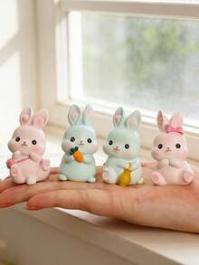 1pc 3D Cute Easter Bunny Candle Mold Reusable For Candle/Gypsum/Resin/Clay/Baking Silicone Mold Easter/Desktop/Car/Home Decor/DIY Craft Lovers - A - View 2