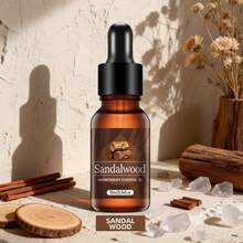 Sandalwood Essential Oil Dropper Bottle, Suitable For Aroma Diffuser, Candle, Incense Burner, Fragrance Stone, Humidifier, Birthday Gift, Car Fragrance, Holiday Gift, Party Gift, Home Aroma Oil Refill - Woody Aroma Essential Oils - View 2