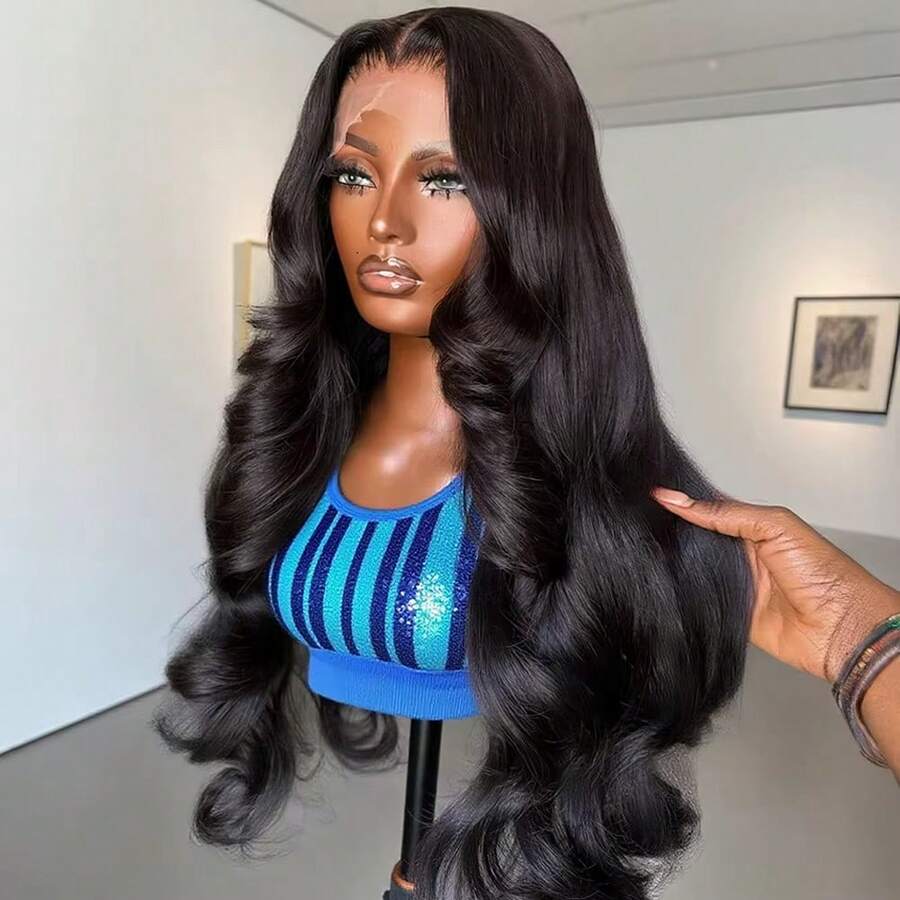 13x4 Body Wave Transparent Lace Front Wigs Human Hair Pre Plucked 180 Density Transparent Lace Frontal Wigs With Baby Hair For Women 26Inch