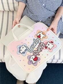 This 1-Piece Cartoon Star And Puppy Laptop Tote Bag Is Made Of PU Leather, Is Waterproof And Shockproof, And Fits 16-Inch/15-Inch/14-Inch Laptops. Lightweight And Practical, It's Designed For Travel And Makes A Perfect Ramadan Gift. - Multicolor - View 5