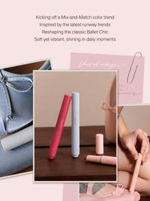 JOOCYEE Velvet Rouge Tinted Lip Balm, Matte Finish, Fashionable Ballet Nude Lip Cream - #150 Chaotic Nude - 查看 10
