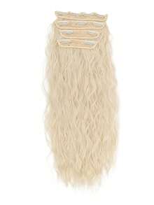 24 Inch/60cm 4pcs Water Wave Clip-In Hair Extensions, BB Type, Suitable For Women's Daily Wear - Multicolor - View 14