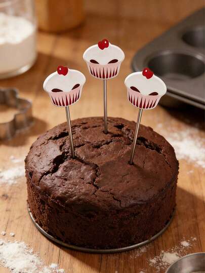 3pcs Stainless Steel Cake Tester Needles, Suitable For Checking Cake Doneness, Reusable, Kitchen Baking Tool, Cake Decorating