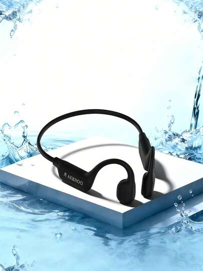  AKKHOO X13 开放式骨传导蓝牙耳机，无线运动耳机，带麦克风，IPX6 防水，贴合耳廓设计，适合跑步和锻炼，保护听力