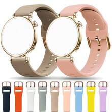 18毫米光滑表面玫瑰金扣硅胶表带，适用于vivoactive 3S/4S/3S、Forerunner 255S/265S、Venu 2S/3S、Move 3S、Active S、荣耀手表S1、Talkband B5、S1/B5手环、18毫米手表、GT 4 41毫米手表。质地光滑，轻巧紧凑，佩戴舒适贴合。是日常佩戴的理想之选，也是女士精致配饰，更是馈赠佳品。 - 18mm - 查看 3