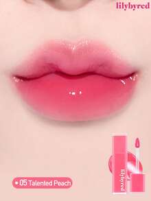 lilybyred K-Beauty Bloody Liar 唇釉，亮泽唇彩，色彩鲜艳水润，如糖浆般闪亮，滋润保湿，持久不晕染，不粘腻，轻盈如镜，打造水润唇妆，丰唇提亮，适合戴口罩使用，不留白痕，韩式彩妆 - 05 Talented Peach - 查看 3