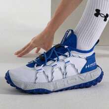 Under Armour UA HOVR Summit FT Cuff (Removable High-Top) Unisex Casual Sports Shoes, 3022945-105 - White/Blue - View 1