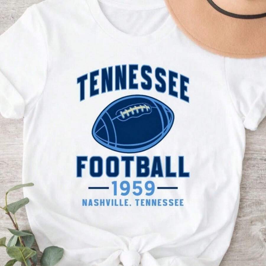 Tennessee Football T-Shirt, Retro Spor Sweater, Game Day Tee - trắng - Xem 1