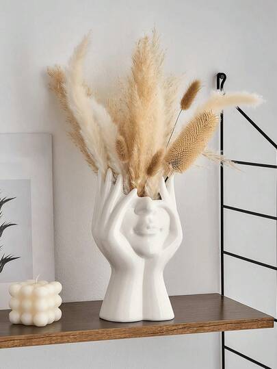 1件人形花瓶，现代创意树脂材质摆件，家居装饰花瓶，适用于客厅、厨房、卧室、门厅橱柜等，家居装饰，花瓶，摆件，餐桌装饰