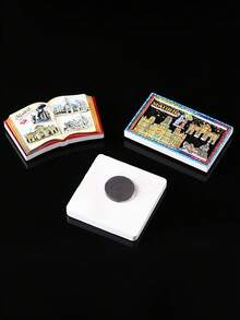 1pc Scenic Spot Fridge Magnet, Resin 3D Embossed Refrigerator Magnet, Travel Souvenir - Magnetic Sticker - View 11