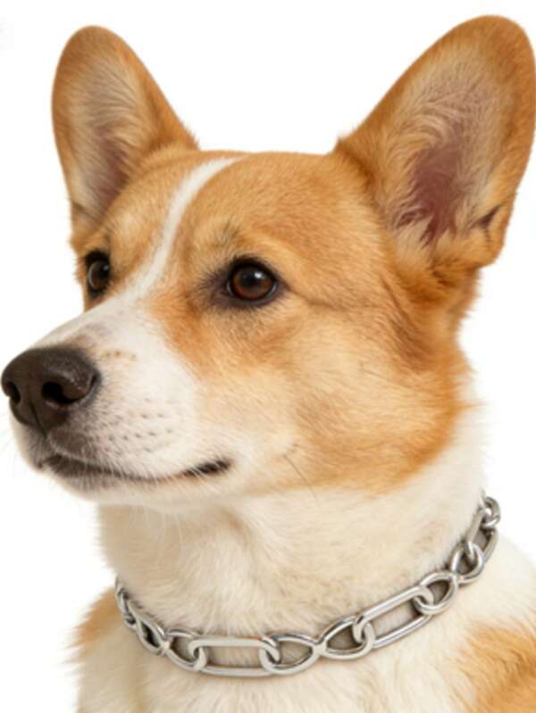Stainless Steel Dog Collar Anti-Bite Training Leash, Suitable For Large, Medium And Small Dogs