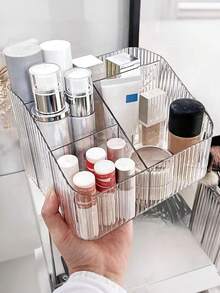 多功能化妆品收纳盒，透明塑料化妆品整理盒，防水化妆品收纳容器，适用于浴室柜、卧室、梳妆台、茶几收纳，家居装饰，浴室配件，桌面收纳 - 彩色 - 查看 2