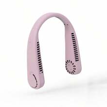 Nuevo ventilador de cuello colgante sin aspas portátil, ventilador pequeño USB recargable de 3.ª generación, salida de aire tipo vórtice, 3 velocidades de viento ajustables - Rosa - Ver 13