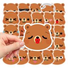 25 pegatinas lindas de emojis de osos para fundas de teléfono, portátiles, equipaje, diarios, ventanas y paredes - colores mezclados - Ver 5