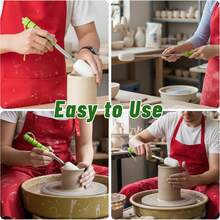 Retractable Ceramic Sponge Stick, Stainless Steel Adjustable Handle, Pottery Tool For Moisture Removal And Shaping Narrow Containers - Multicolor - View 3