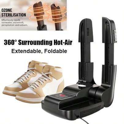 Royalswill 200W Boot Dryer Shoe Dryer, Glove Dryer And Boot Warmer With Intelligent Timer, Portable Adjustable Stand, 360° Surround Hot Air And Constant Temperature Control. Suitable For Drying Shoes, Boots, Gloves And Socks.