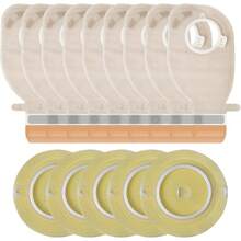 ¡Recomendado10 Bolsas de Estoma, Bolsa de Colostomía Drenable de Dos Piezas con Cierre para El Cuidado Del Estoma de Ileostomía, Recortables a Medida¡Top de Temporada - 1 - Ver 7