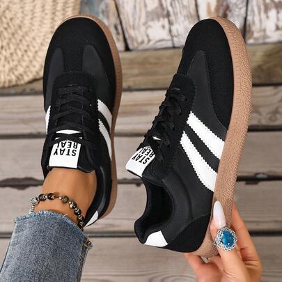 Hidkat Zapatos planos casuales de verano para mujer, nuevos tenis de suela suave y ligera con bloques de color, primavera 2025