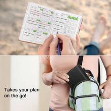 Weekly Planner With Calendar 160 Pages Habits Tracker Journal Organizers 4.3x5.8 Inch Portable Notebook For Daily Planning Study Work Travel Black Red Green Blue - black - 查看 4