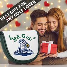 1pc For DF3 Putter Golf Club Head Cover - Magnetic Closure Scratch-Resistant PU Case With Fluffy Lining & Cute Cartoon Design, White Club Head (Compatible With DF3 Putter Model) - Multicolor - View 8